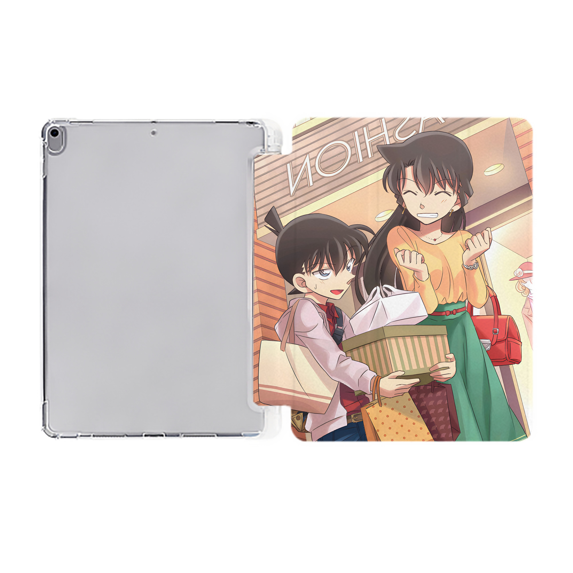 （画像用） 名探偵コナン Detective Conan IPad ケース ペン収納付き 三つ折りスタンド PUレザー×シリコン 対応機種9.5/10.5/10.9インチ